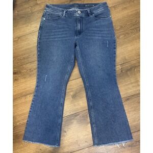 Talbots 6 Petite Flare Leg Jeans Blue Denim Stretch